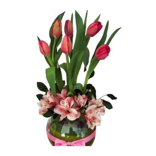 Tulipanes de Amor Arreglo de tulipanes de Cataleya floreria